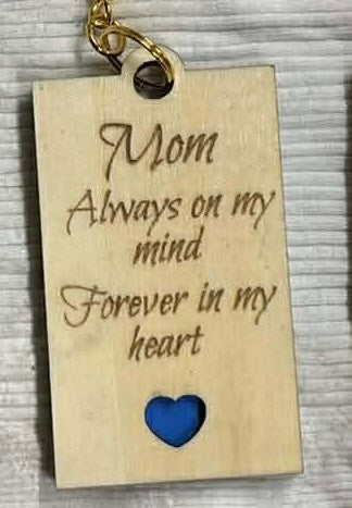 "I'll remember you" Custom Engraved Wooden Keychains