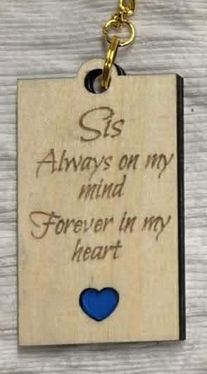 "I'll remember you" Custom Engraved Wooden Keychains