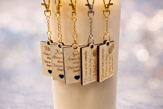"I'll remember you" Custom Engraved Wooden Keychains