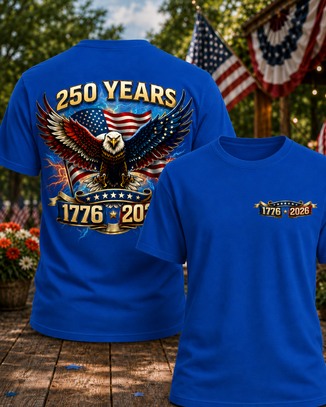 250 Years America Eagle T-Shirt | 1776–2026 Patriotic Anniversary Shirt