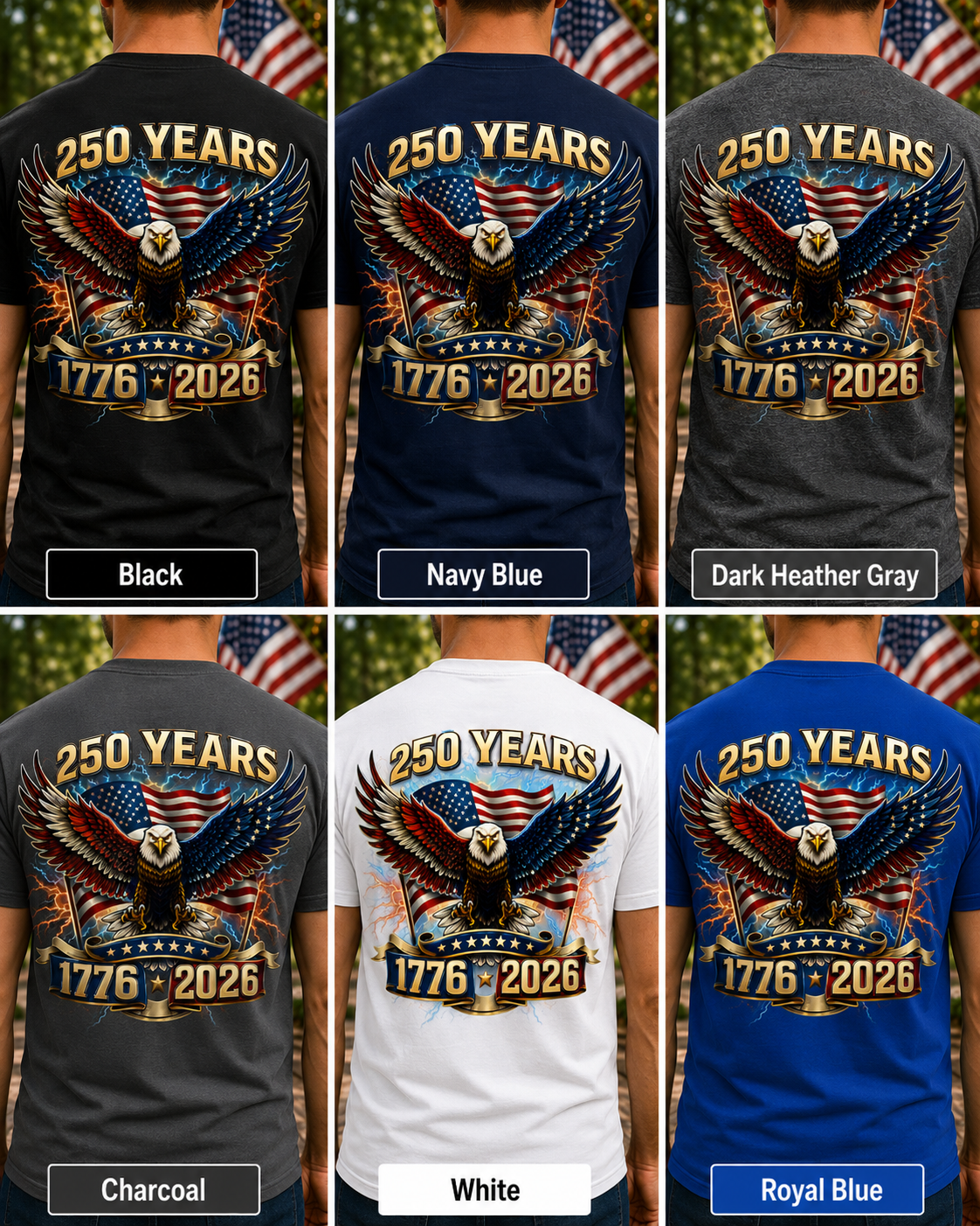 250 Years America Eagle T-Shirt | 1776–2026 Patriotic Anniversary Shirt