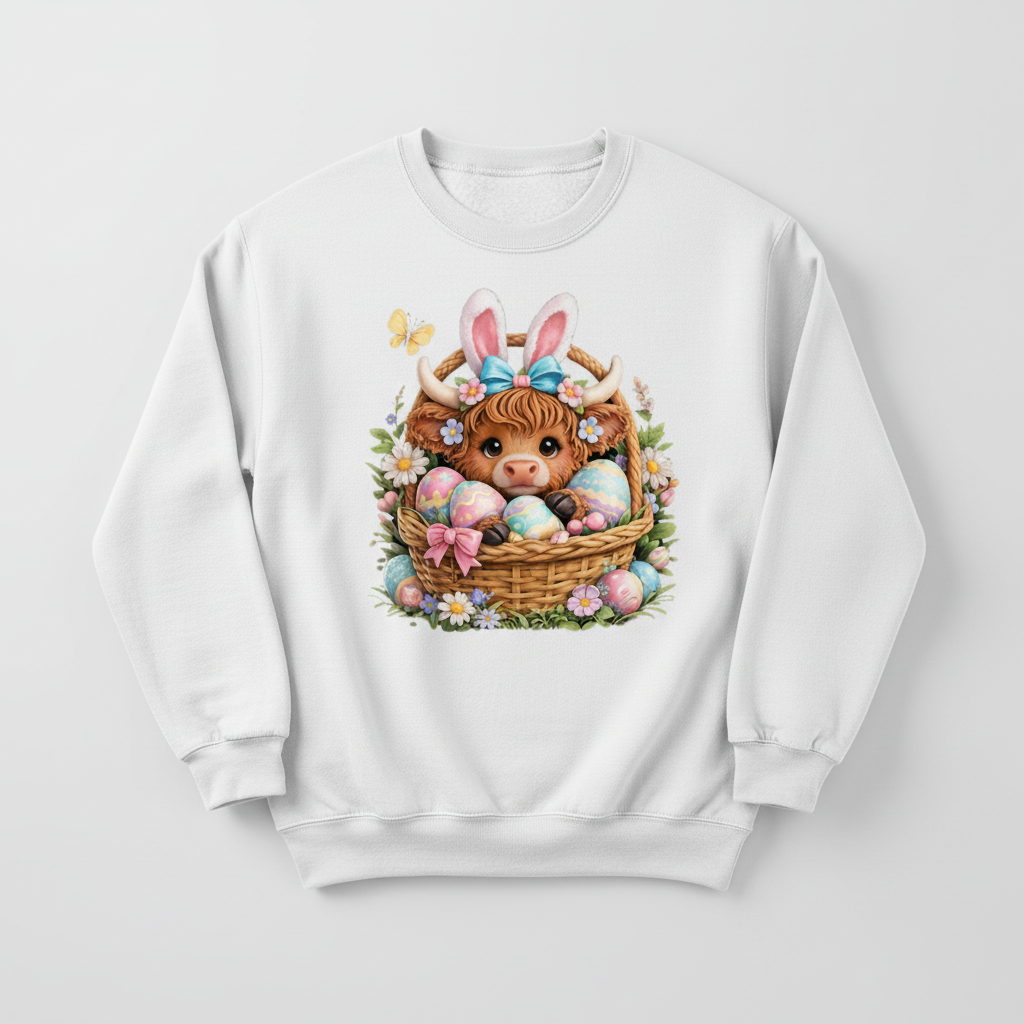 Cute Easter Highland Cow Shirt Collection