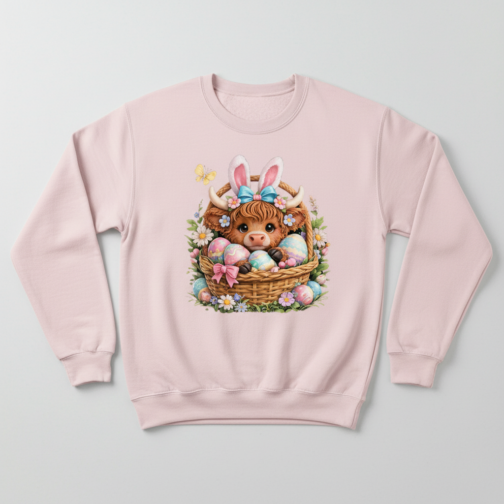 Cute Easter Highland Cow Shirt Collection