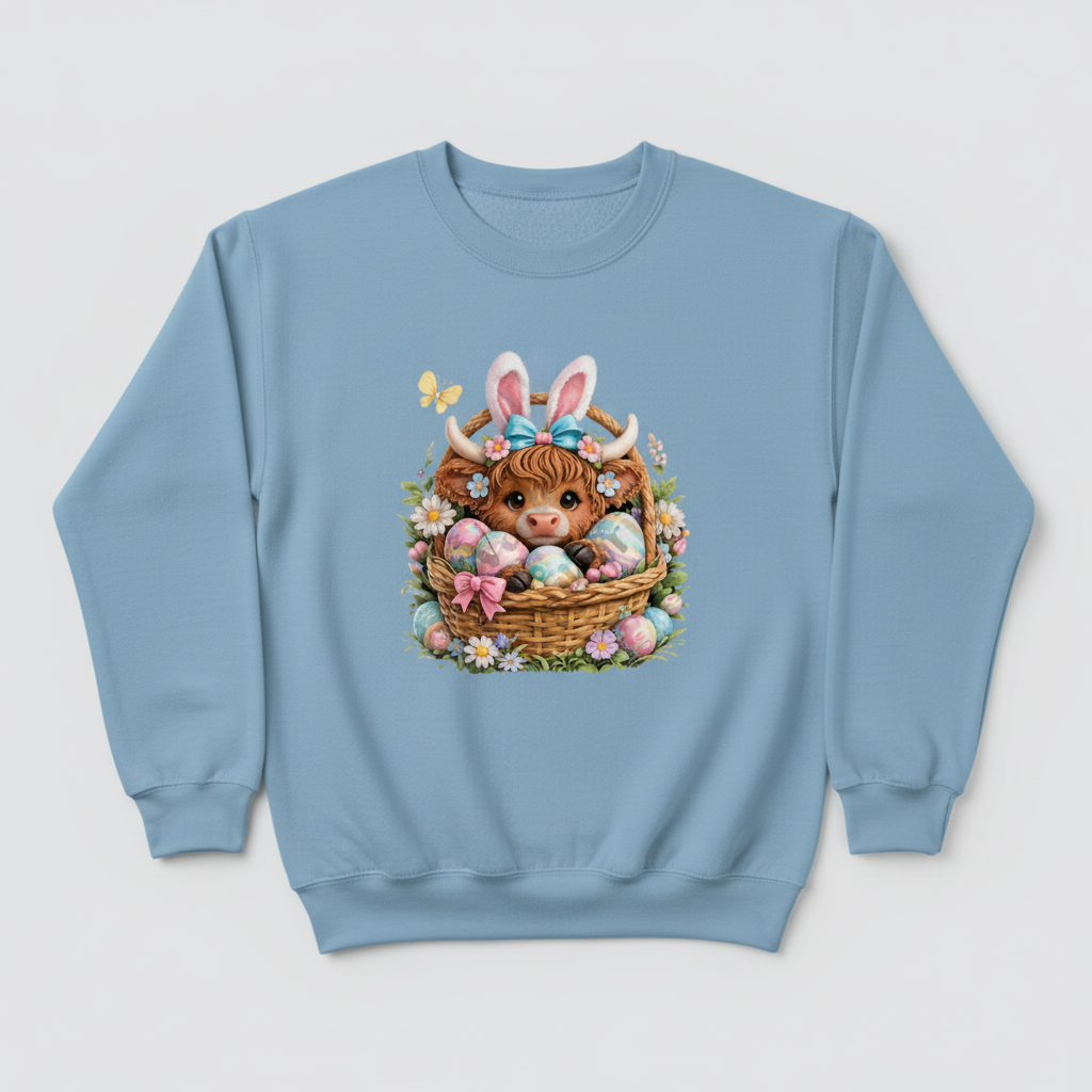 Cute Easter Highland Cow Shirt Collection