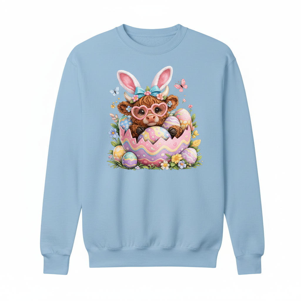 Cute Easter Highland Cow Shirt Collection