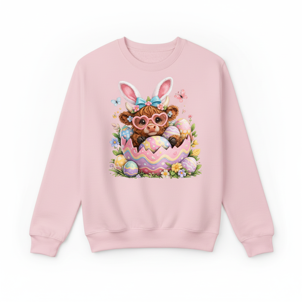 Cute Easter Highland Cow Shirt Collection