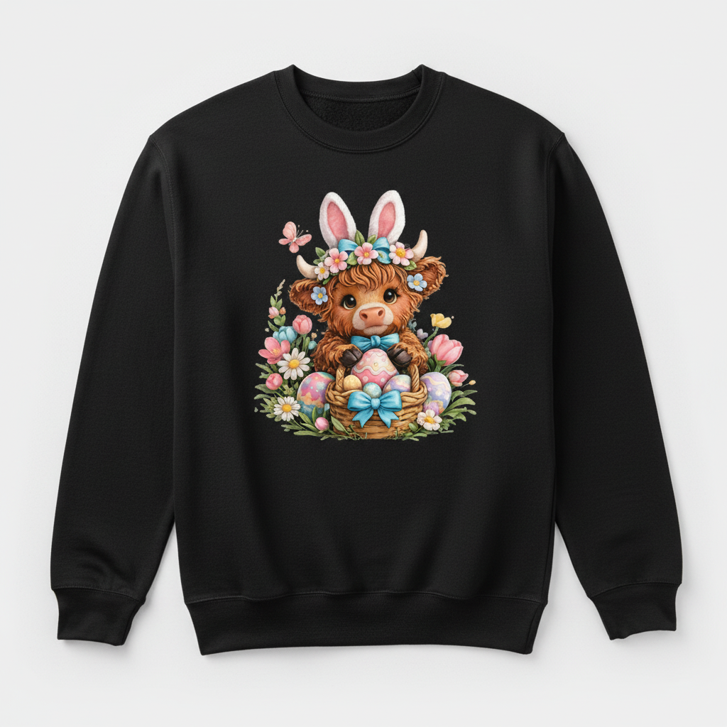 Cute Easter Highland Cow Shirt Collection