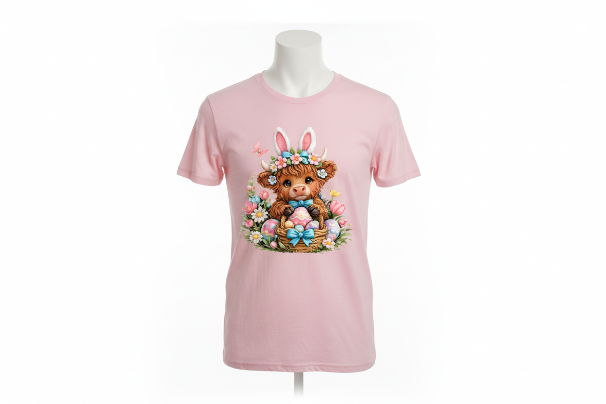 Cute Easter Highland Cow Shirt Collection
