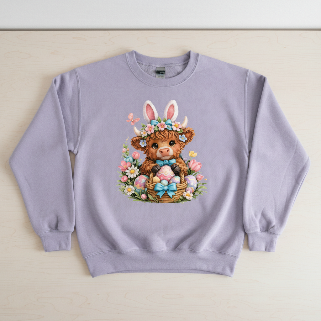 Cute Easter Highland Cow Shirt Collection