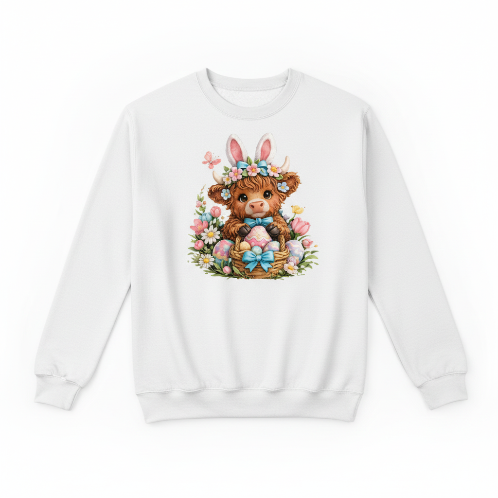 Cute Easter Highland Cow Shirt Collection