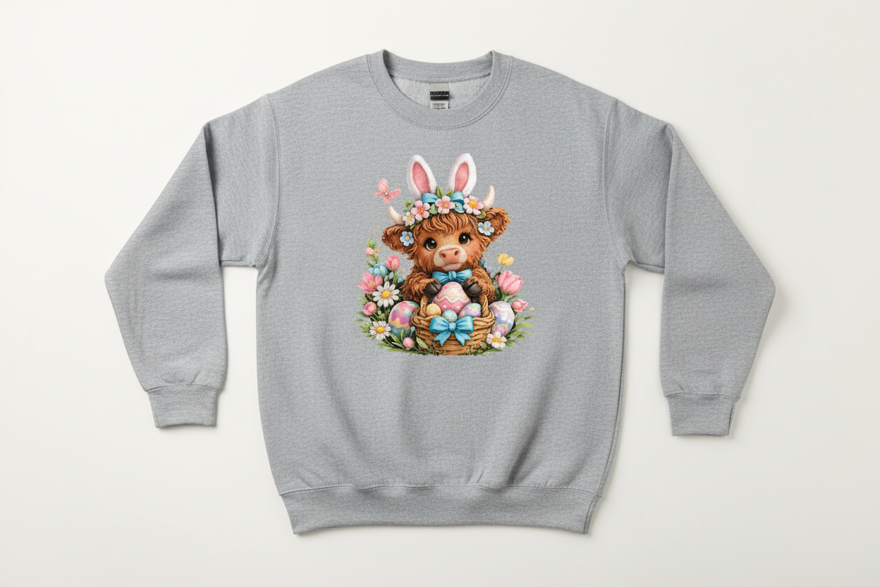 Cute Easter Highland Cow Shirt Collection