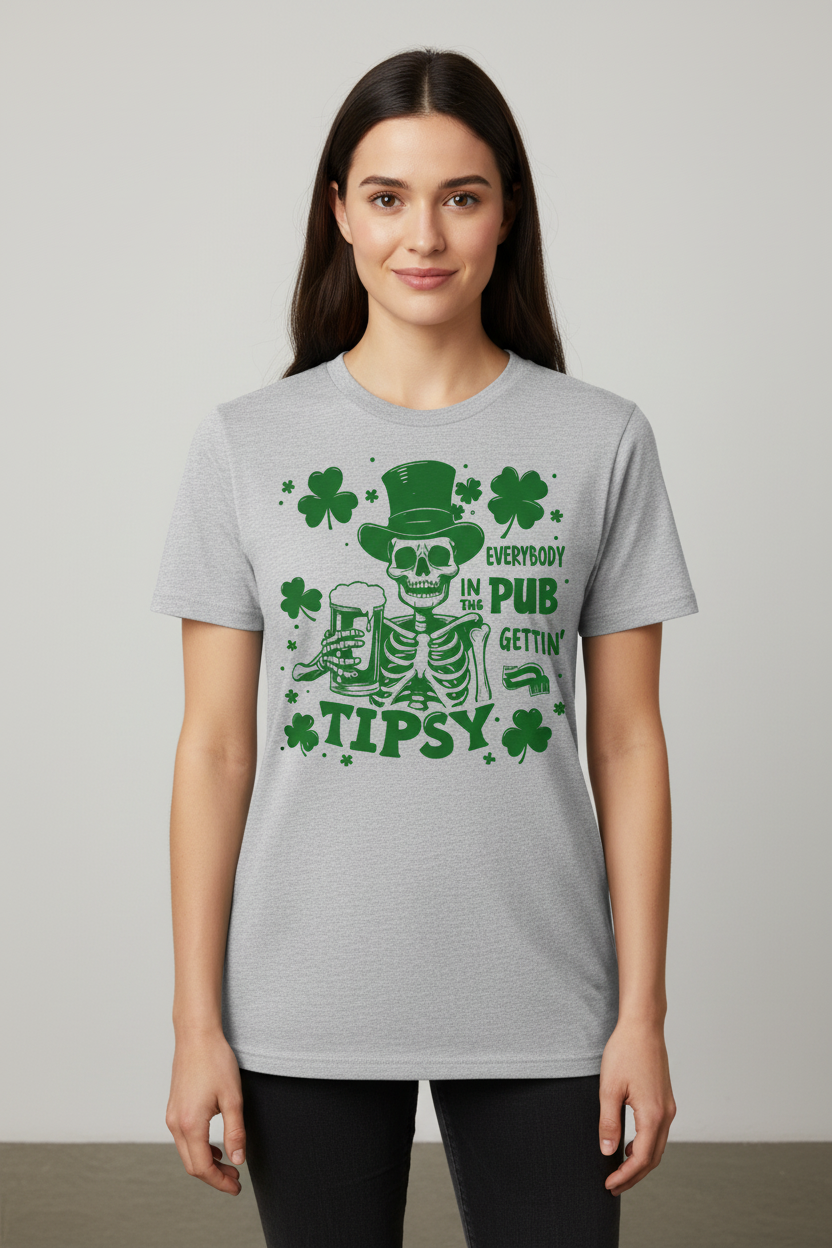 Everybody in the Pub Gettin’ Tipsy – Funny St. Patrick’s Day T-Shirt