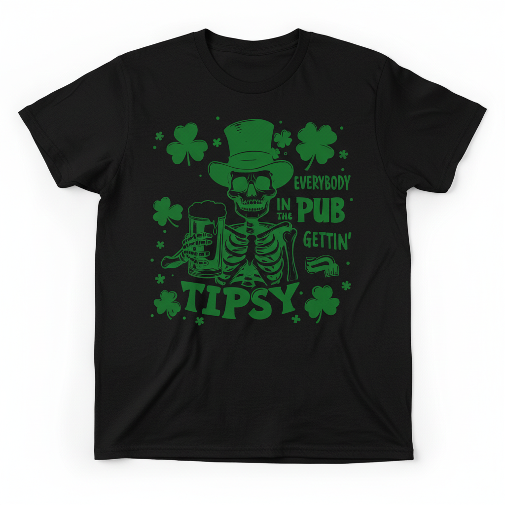 Everybody in the Pub Gettin’ Tipsy – Funny St. Patrick’s Day T-Shirt