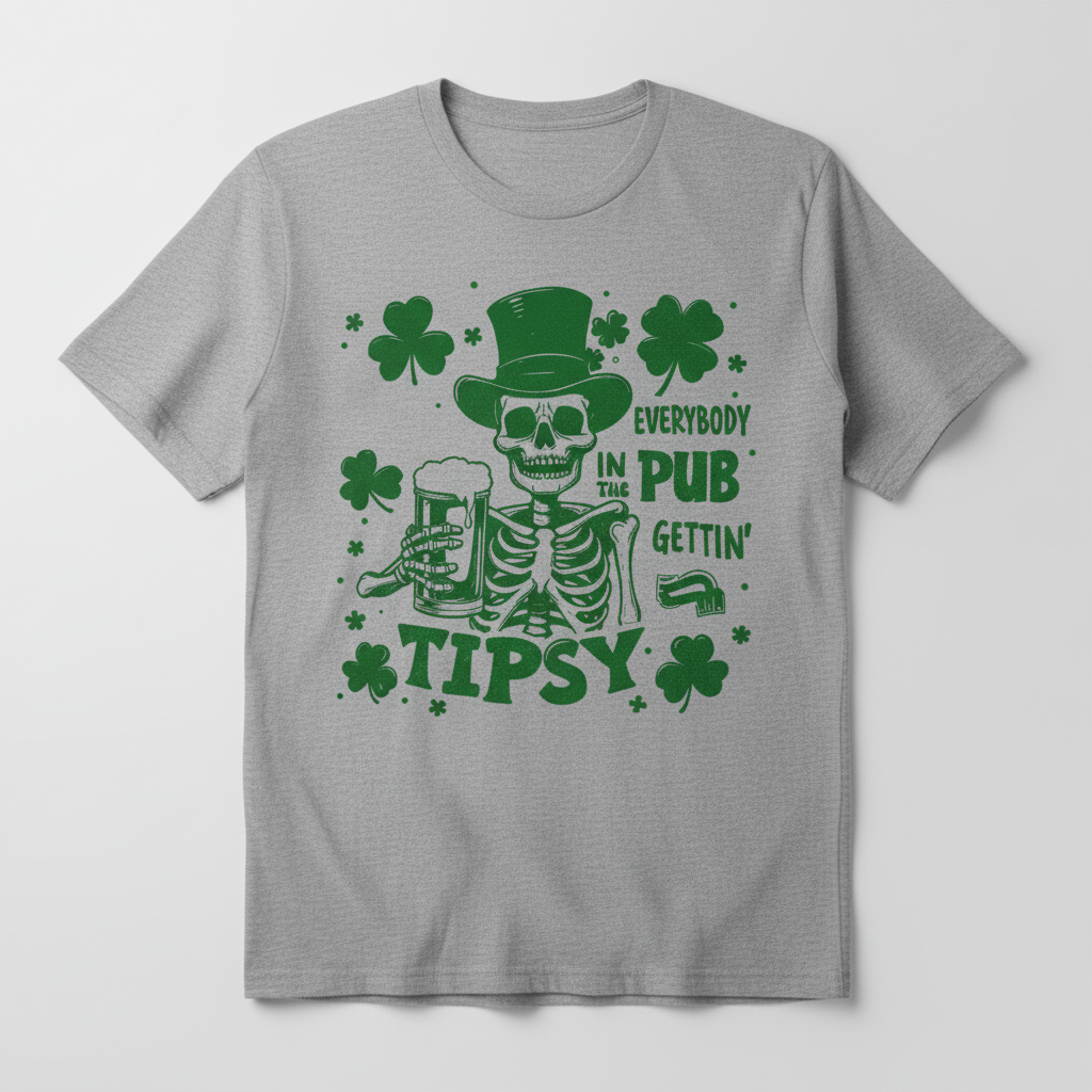 Everybody in the Pub Gettin’ Tipsy – Funny St. Patrick’s Day T-Shirt