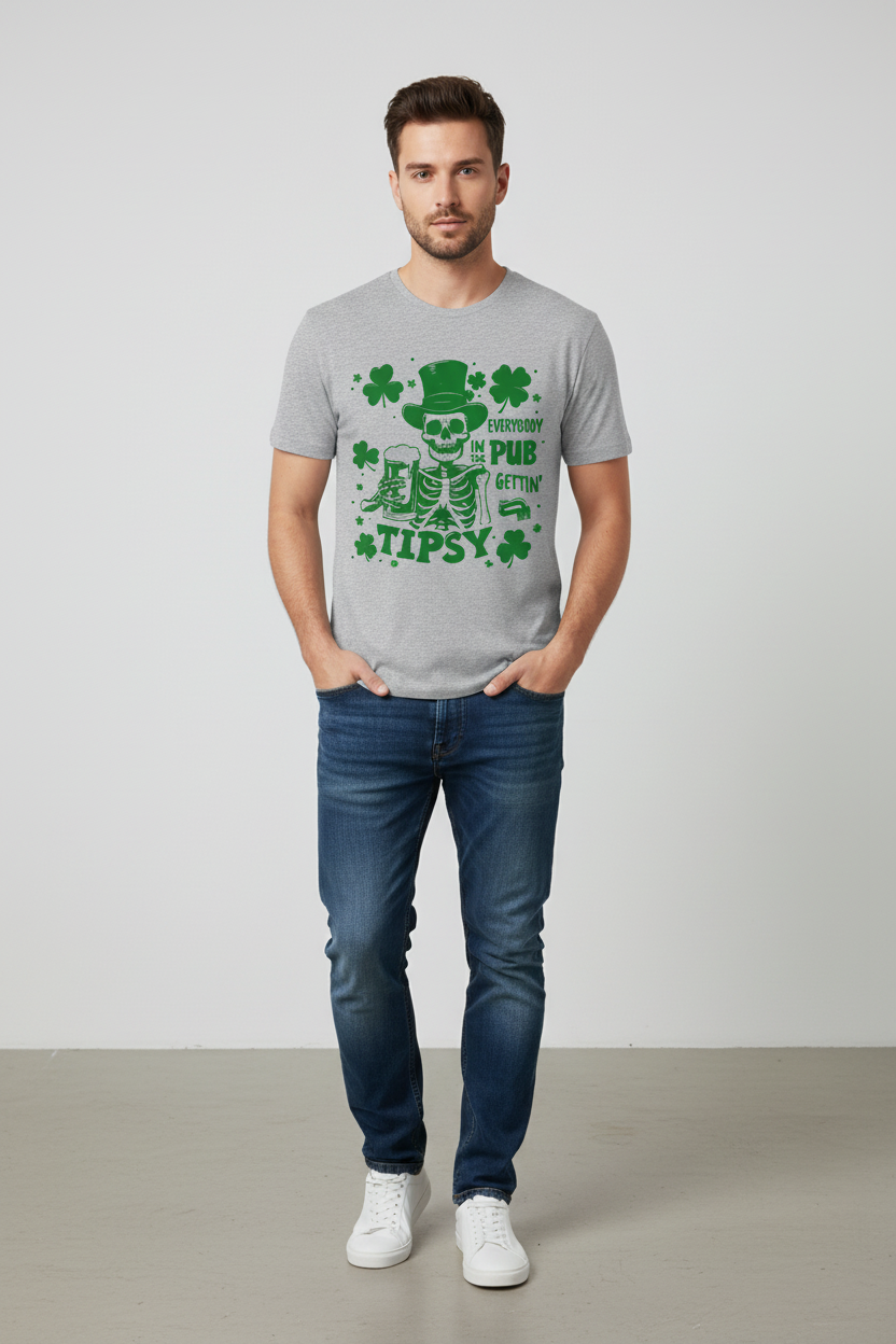 Everybody in the Pub Gettin’ Tipsy – Funny St. Patrick’s Day T-Shirt