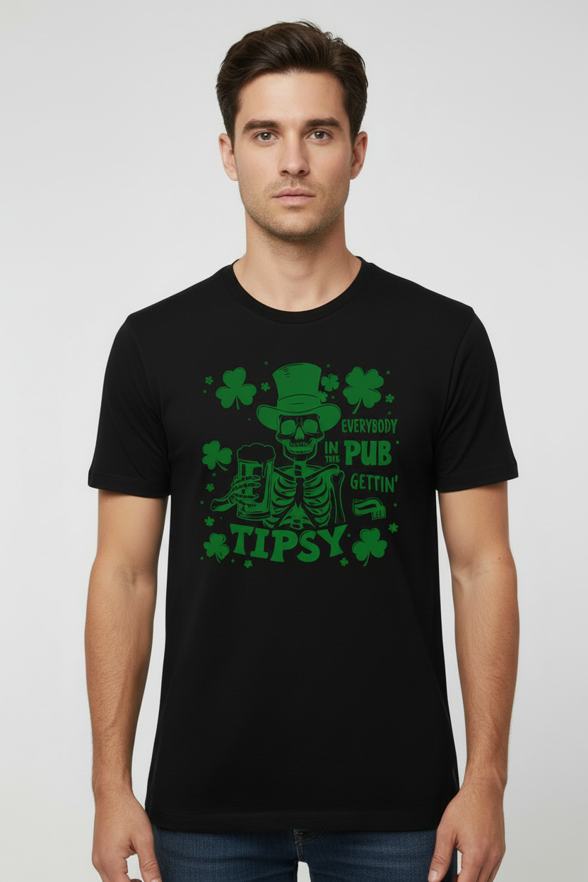 Everybody in the Pub Gettin’ Tipsy – Funny St. Patrick’s Day T-Shirt